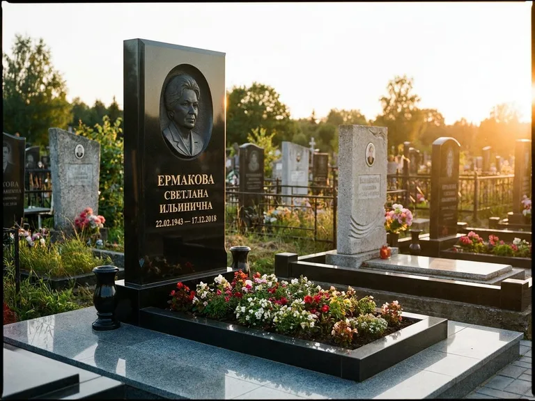 Памятник с барельефом — выполненная работа 18 в Новосибирске