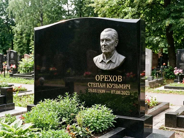 Памятник с барельефом — выполненная работа 25 в Новосибирске