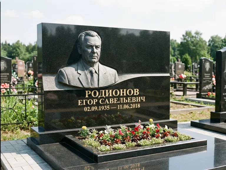 Памятник с барельефом — выполненная работа 27 в Новосибирске