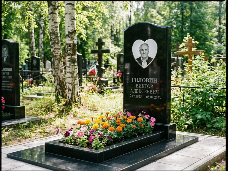 Овальный цветной портрет на керамике в Новосибирске