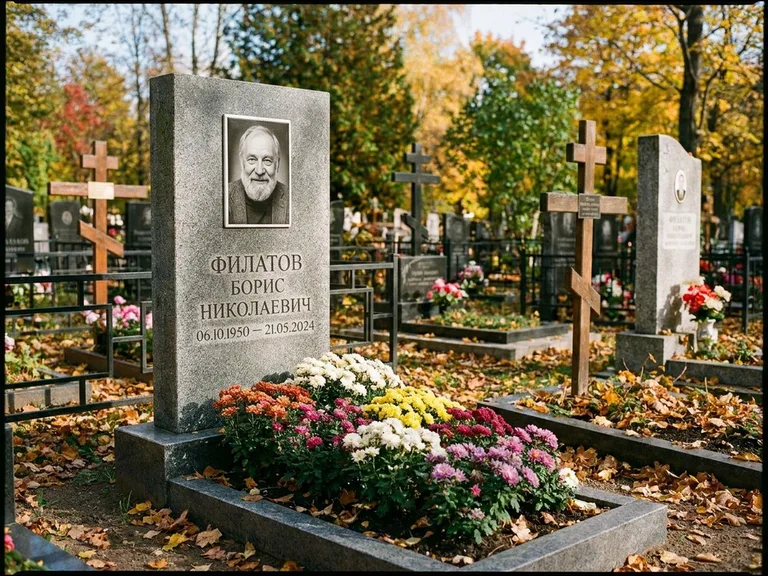 Керамический портрет с цветником в Новосибирске