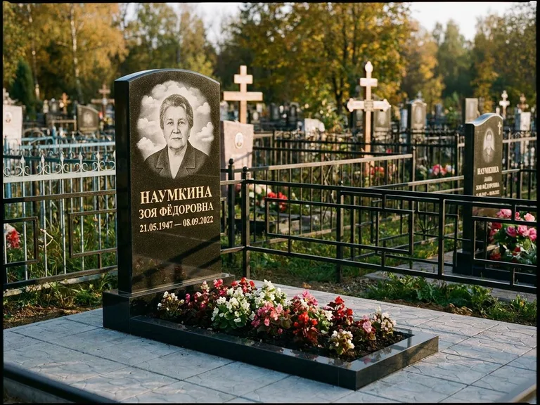 Гравировка портрета на чёрном граните — выполненная работа 30 в Новосибирске