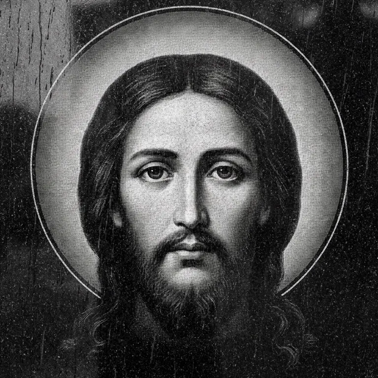 Эскиз иконы: «Моление о чаше» (полутон) — сюжетная композиция, гравировка на памятник в Новосибирске