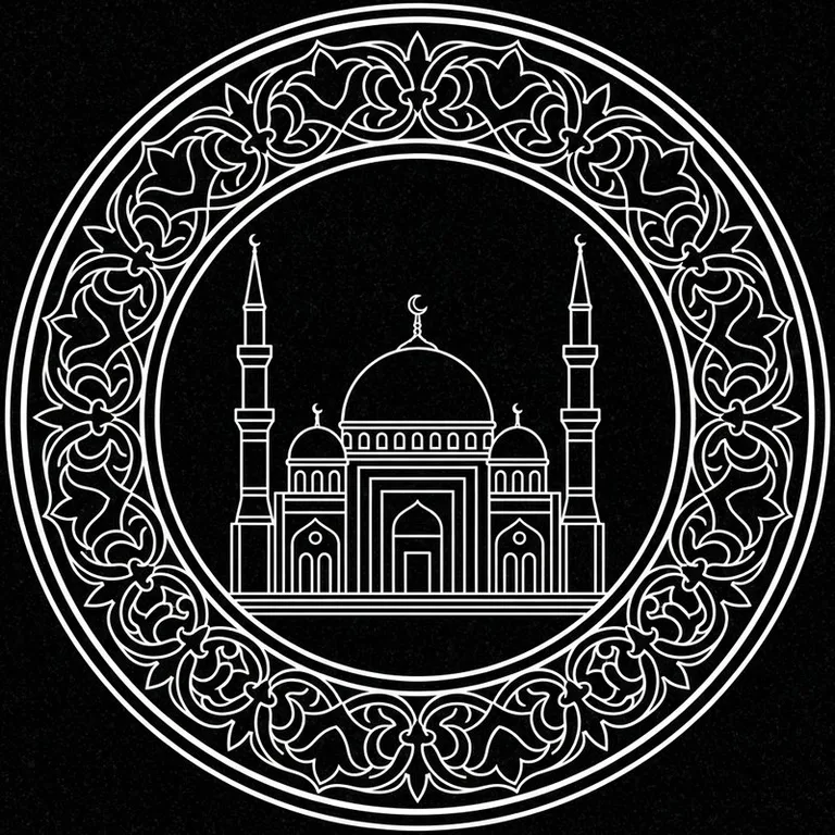 Эскиз: В медальоне — круглый медальон с восточным кантом в Новосибирске