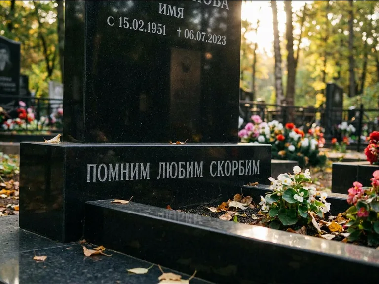 Эпитафия — гравировка с выездом на кладбище в Новосибирске