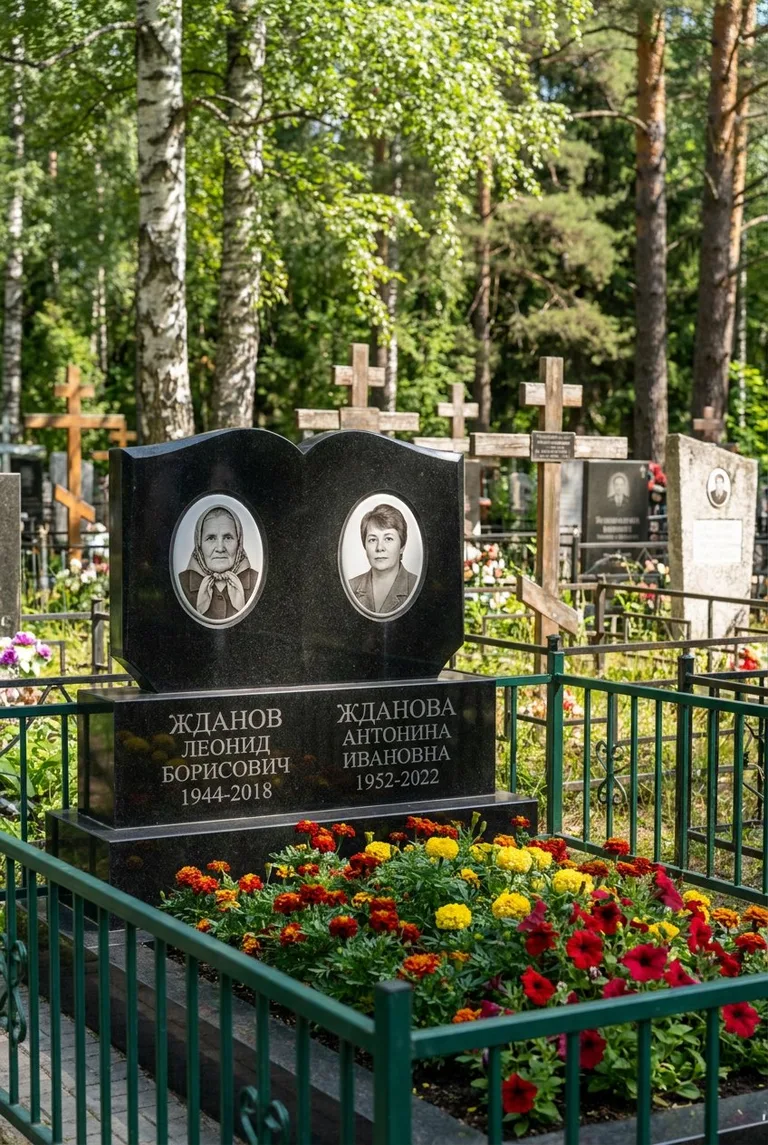 Аллея на Бабушкинском кладбище в Москве