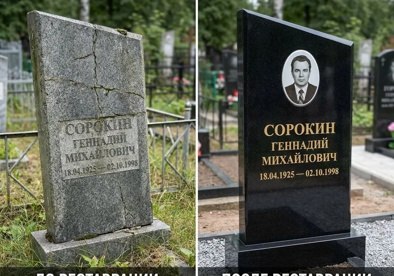 Полная реставрация старого памятника: до и после в Новосибирске