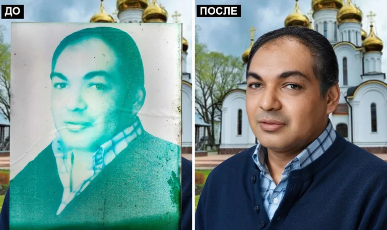 Ретушь фото на памятник — цветокоррекция и колоризация: до и после в Новосибирске
