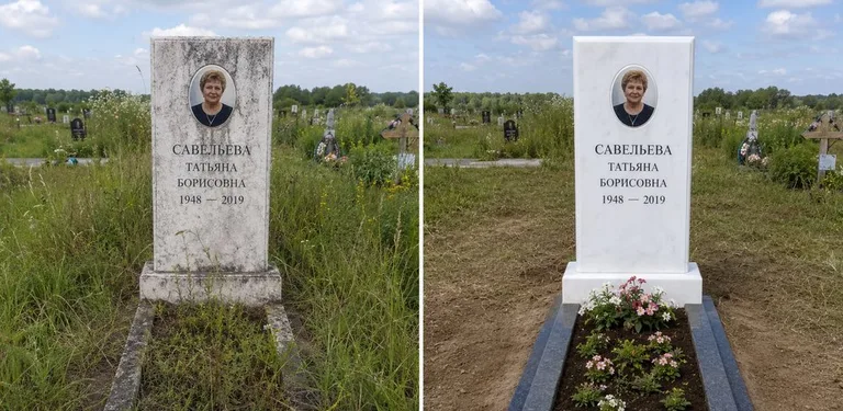 Диптих №21: кованая оградка с пиками — очищена от ржавчины, подкрашена чёрным в Новосибирске