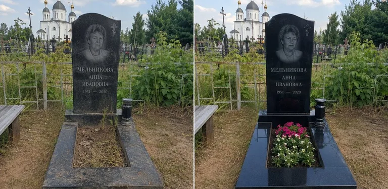 Мойка фигурного памятника до и после в Новосибирске