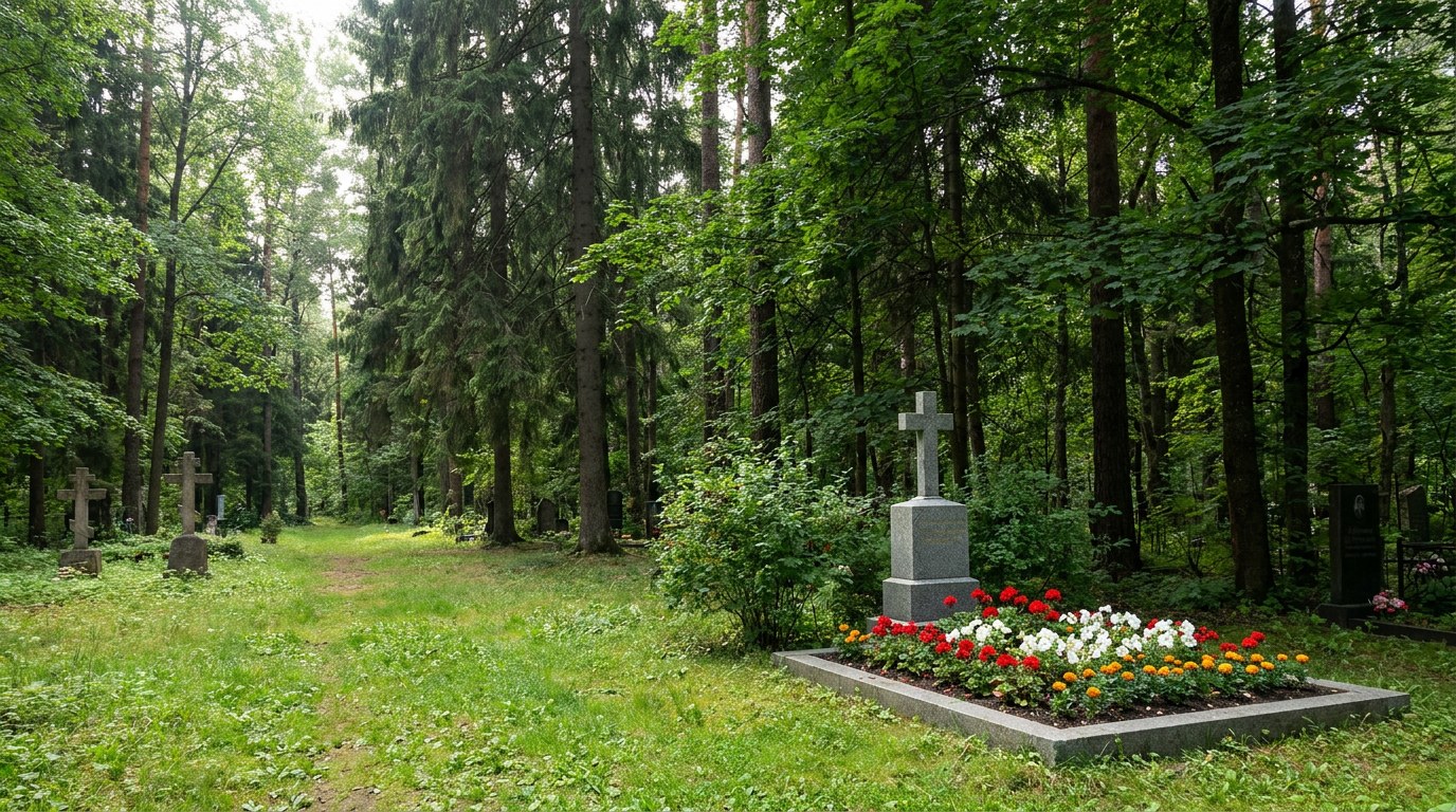 Памятники на Северном кладбище в Новосибирске