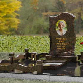 Гранитный вертикальный памятник на одного - П160
