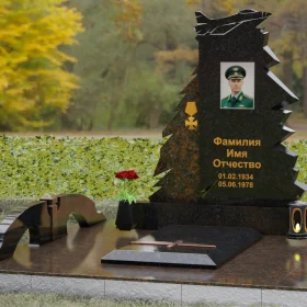 Гранитный вертикальный памятник на одного - П202