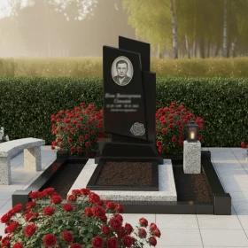 Элитный светский гранитный памятник вертикальной ориентации - ПН116