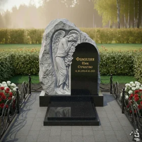 Элитный светский вертикальный памятник из гранита - ПН167