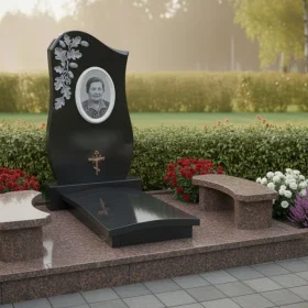 Элитный Гранитный памятник вертикальный - ПН387