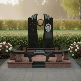 Православный Гранитный памятник вертикальный - ПН388