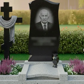 Гранитный православный памятник вертикальный - ПН416