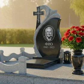 Элитный православный вертикальный памятник - ПН478