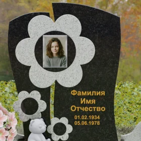 Светский вертикальный комбинированный памятник - П241