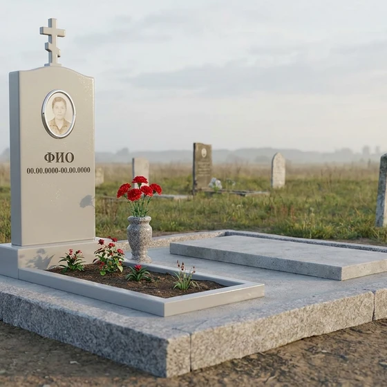 Памятник из полимера с крестом