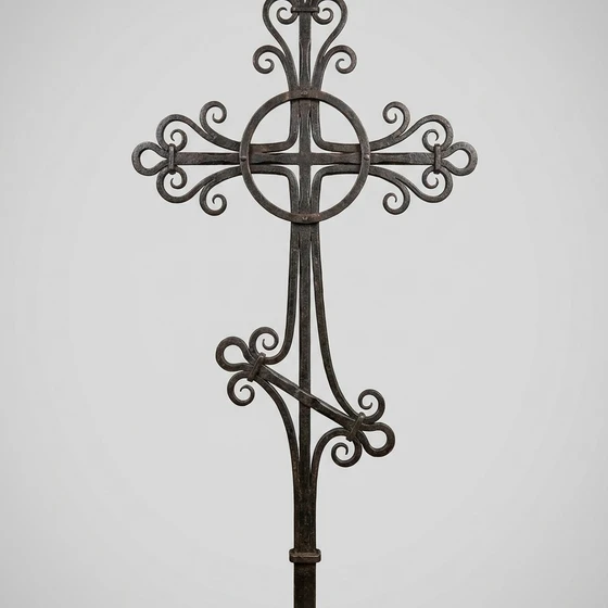 Крест на могилу кованый ручной работы — КРК007