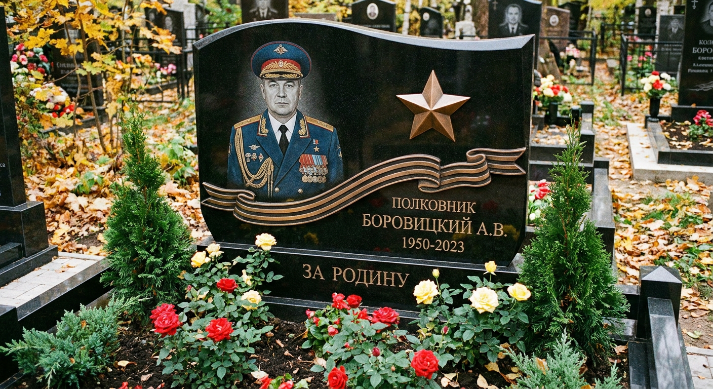 Пример дизайна: Памятник военному офицеру
