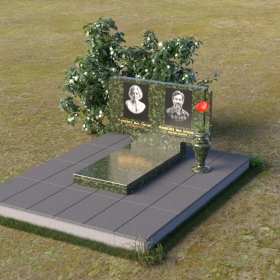 Памятник горизонтальный из гранита для одного или двоих - ПГ122