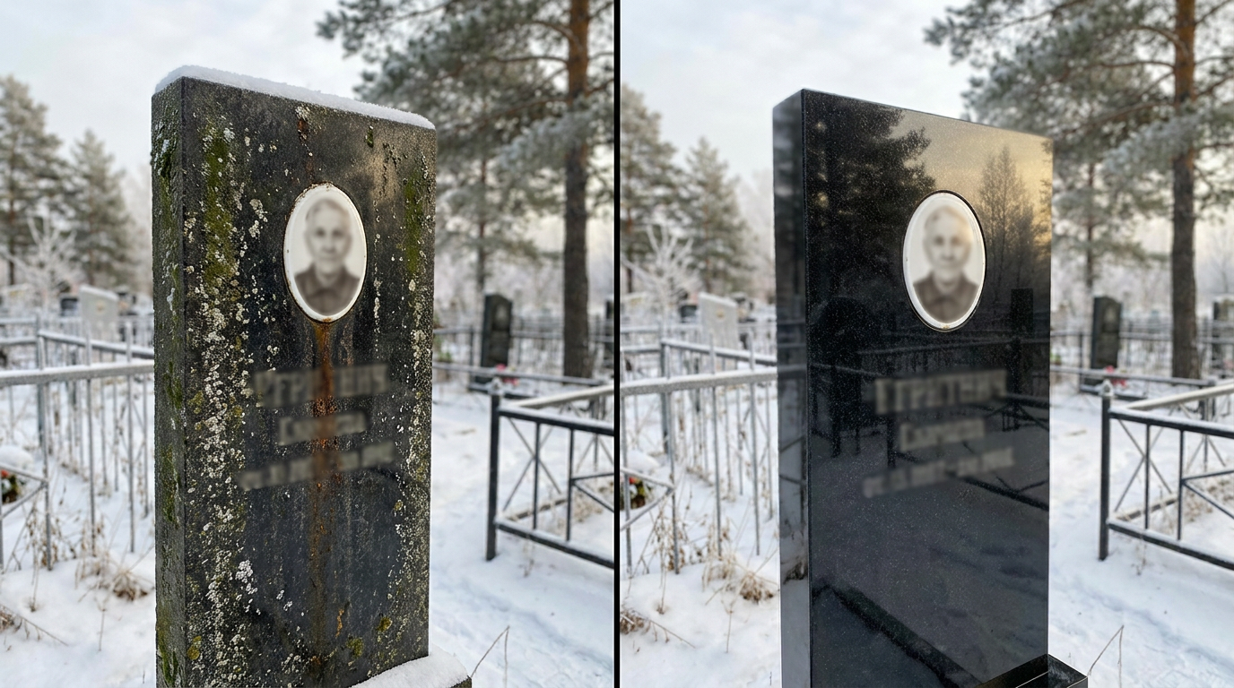 Реставрация памятника в Новосибирске — пример 1