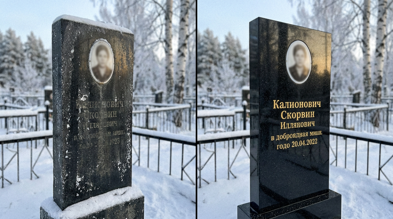 Реставрация памятника в Новосибирске — пример 2