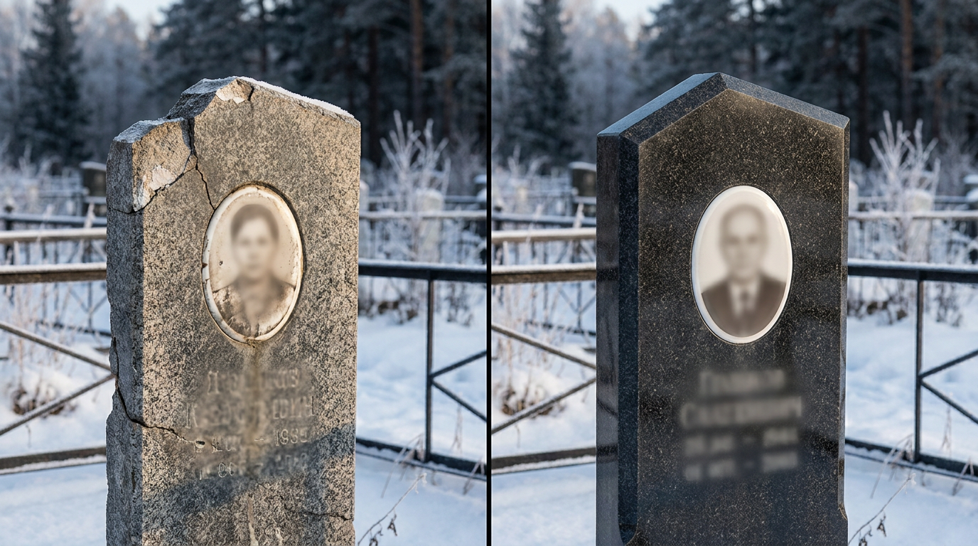 Реставрация памятника в Новосибирске — пример 3