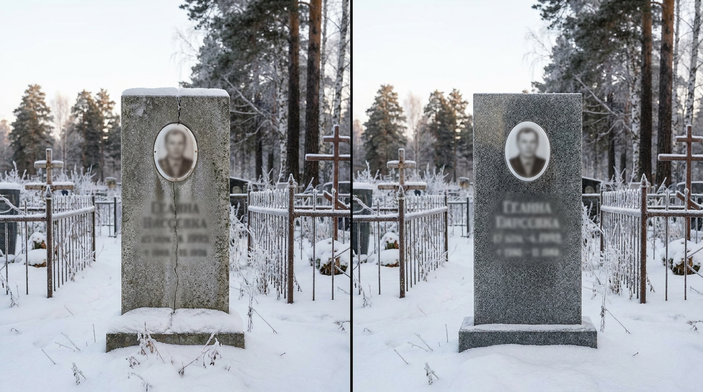 Реставрация памятника в Новосибирске — пример 4