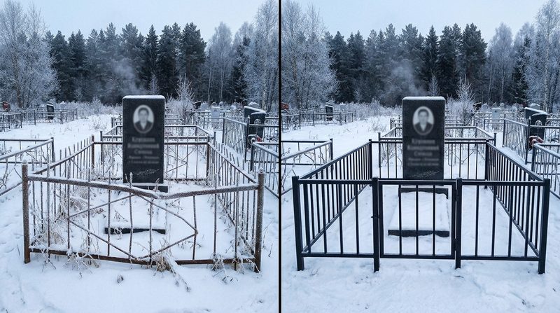 Установка ограды в Новосибирске — пример 1