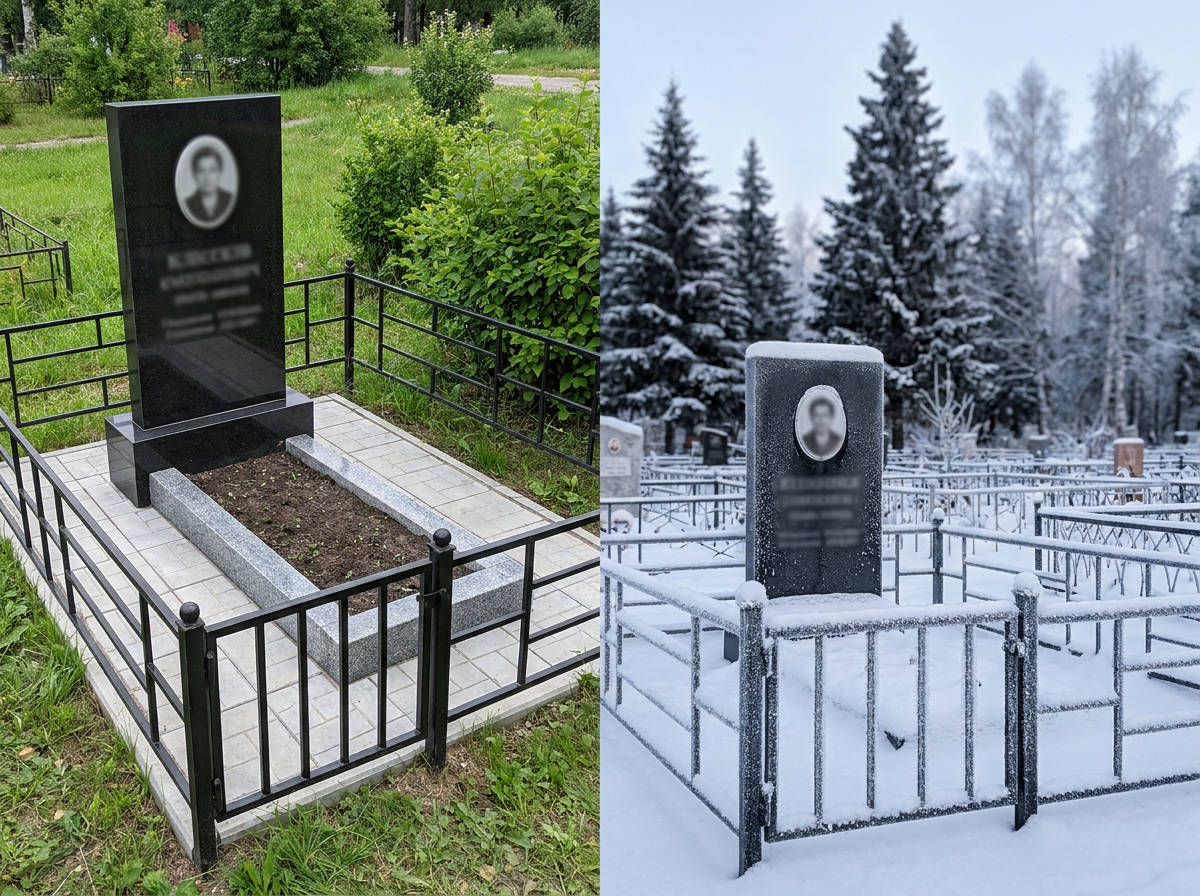 Установка памятника в Новосибирске — пример 4